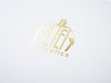 White Gift Box with Custom Gold Foil Logo from Foldabox USA