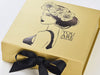 Example of Black Ribbon Featured on Gold Gift Box
