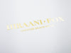 Gold Foil Custom Printed Logo onto Lid of White Gift Box