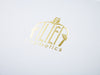 Custom Gold Foil Printed Logo onto White Gift Box