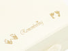 Ivory Folding Gift Box with Custom Gold Foil Logo to the Lid