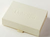 Ivory A6 Shallow Gift Box with Custom Debossed Logo