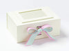 Ivory A5 Deep Gift Box with Tulip and Crystaline Double Ribbon Bow and Ivory Photo Frame