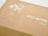 Natural Kraft Folding Luxury Gift Box with Custom White Print