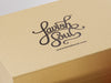 Custom Black Print to Natural Kraft Folding Gift Box