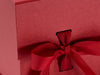 Large Red Cube Slot Gift Box ribbon detail
