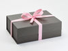 Rose Pink Grosgrain Ribbon Featured on Naked Gray A4 Deep Gift Box