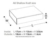 A6 Shallow Kraft Gift Box Assembled Size