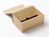 Natural Brown Kraft Gift Box inner flap closure from Foldabox USA