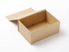 Natural Brown Kraft Gift Box Assembled with lid open