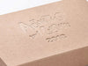 Natural Brown Kraft Folding Gift Box with Custom Debossed Logo to Lid