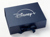 Navy Blue Gift Box with Custom Printed Silver Foil Disney Logo