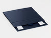 Navy Blue A6 Shallow Gift Box Supplied Flat with Ribbon