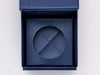 Navy Blue Small Cube Gift Box with Insert Assembled Inside Base