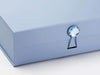 Pale Blue Gift Box with Aquamarine Gemstone Closure