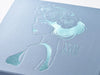 Example of Mint Green Foil Print onto Pale Blue Gift Box