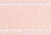 Pale Pink Grosgrain Ribbon with White Saddle Stitched Edges