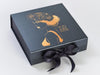 Pewter Folding Gift Box with Custom Gold Foil Logo
