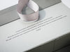 Custom Black Text Print to Inside Lid of Silver Gray Pearl Gift Box