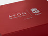 Red Folding Gift Box with custom white printed logo