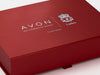 Red Collapsible Gift Box with Custom Printed White Logo