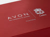 Red Luxury Gift Box with Custom Printed White Logo to Lid