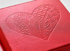 Red Luxury Gift Box with Custom Debossed Logo to Lid