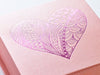 Rose Gold Folding Gift Box with Custom Pink Foil Printed Heart