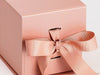 Rose Gold Large Cube Gift Box Ribbon Detail