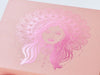 Rose Gold Gift Box with Custom Hot Pink Foil Design