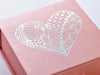 Rose Gold Gift Box with Silver Foil Custom Logo Example