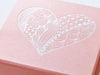Rose Gold Folding Gift Box with Custom White Foil Heart Logo