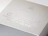 Silver XL Deep Gift Box with Custom Silver Foil Tone on Tone Printed Design
