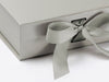 Silver Gray Pearl Medium slot Gift Box ribbon detail
