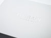 White Folding Gift Box with Custom Printed Silver Foil Logo to Lid