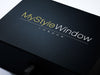 Black Gift Box with Two Color Custom Printed Logo to Lid