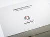 White Gift Box with  Custom Digital Printed Design