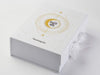 White A4 Deep Gift Box with Custom Digitally Printed Design to Lid