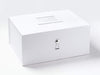 White A3 Deep Gift Box with Silver Dome Closure and Photo Frame