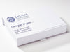 White Gift Box with 1 Color Screen Printed Design to Lid