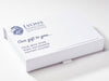 White Shallow Gift Box with 1 Colour Screen Printed Design