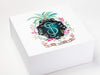 White XL Deep Gift Box Featuring Custom CMYK Digital Design