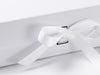White A4 Deep Gift Box Sample ribbon detail