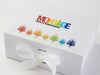 White A5 Gift Box with Custom CMYK Digital Printed Design