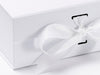 White A5 Deep Folding Gift Box Sample with changeable ribbon detail