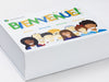White A5 Deep Gift Box with Custom CMYK Digital Print