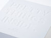 Custom Debossed Logo to Lid of White Foldable Gift Box