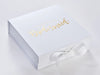 White Gift Box with Gold Personalisation by Beau&Bella