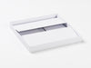 White Medium Lift Off Lid Gift Box shown with base folded flat inside lid