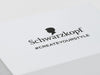White Folding Gift Box with Custom Printed Black Logo to Outside Lid